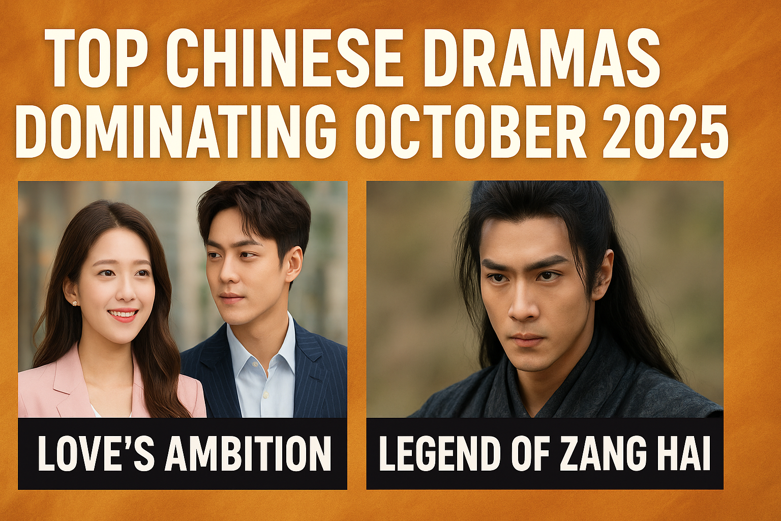 Top Chinese Dramas October 2025: Love's Ambition & Legend of Zang Hai Reviews