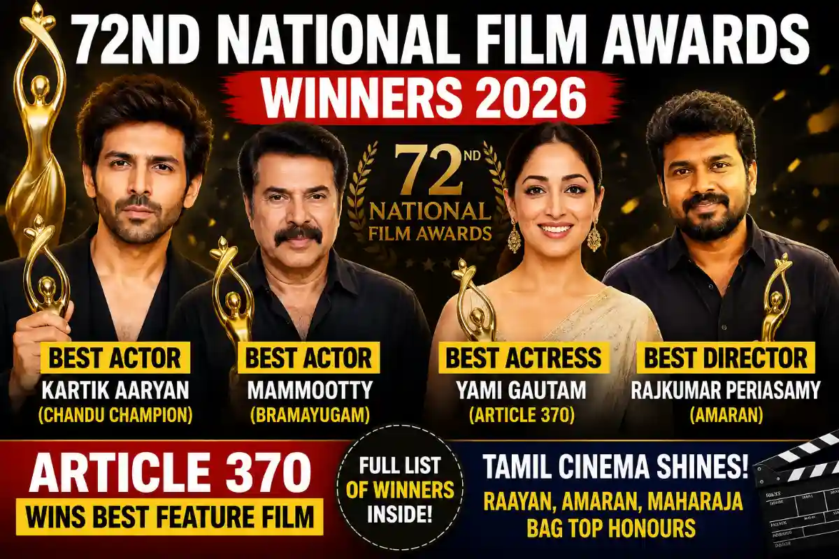 72nd National Film Awards 2026 Winners: Article 370 Wins Best Film, Kartik Aaryan & Mammootty Named Best Actors 1 72nd National Film Awards 2026 Winners: Article 370 Wins Best Film, Kartik Aaryan & Mammootty Named Best Actors