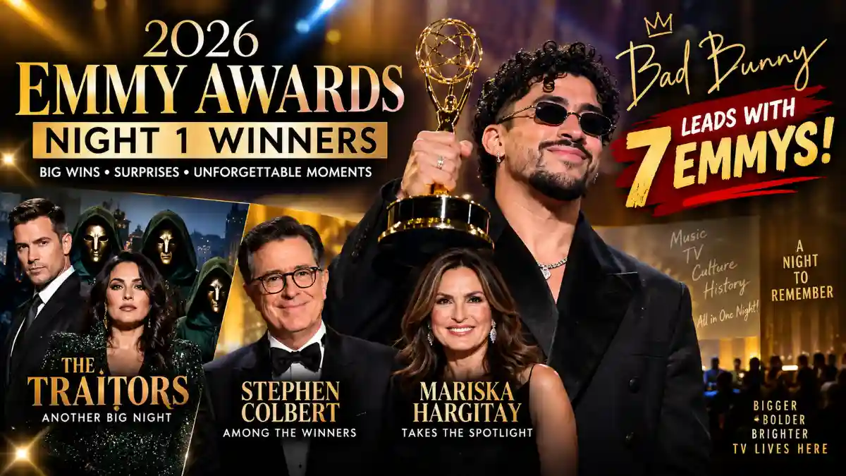 2026 Emmy Awards Night 1 Winners: Bad Bunny Leads With 7 Emmys